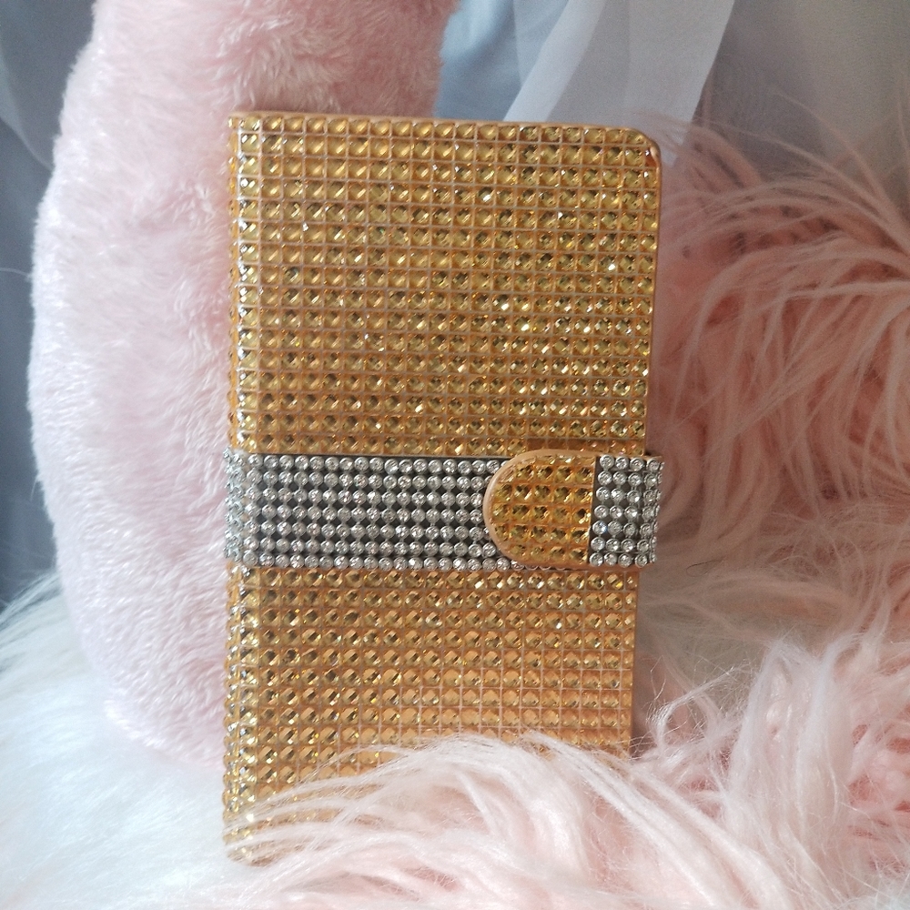 NEW Bling Rhinestone Cell Phone Wallet Case - Picture 4 of 8